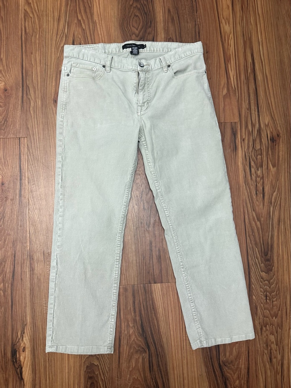 Calvin Klein Jeans Men’s 36x28 Beige Corduroy Straight Leg Pants